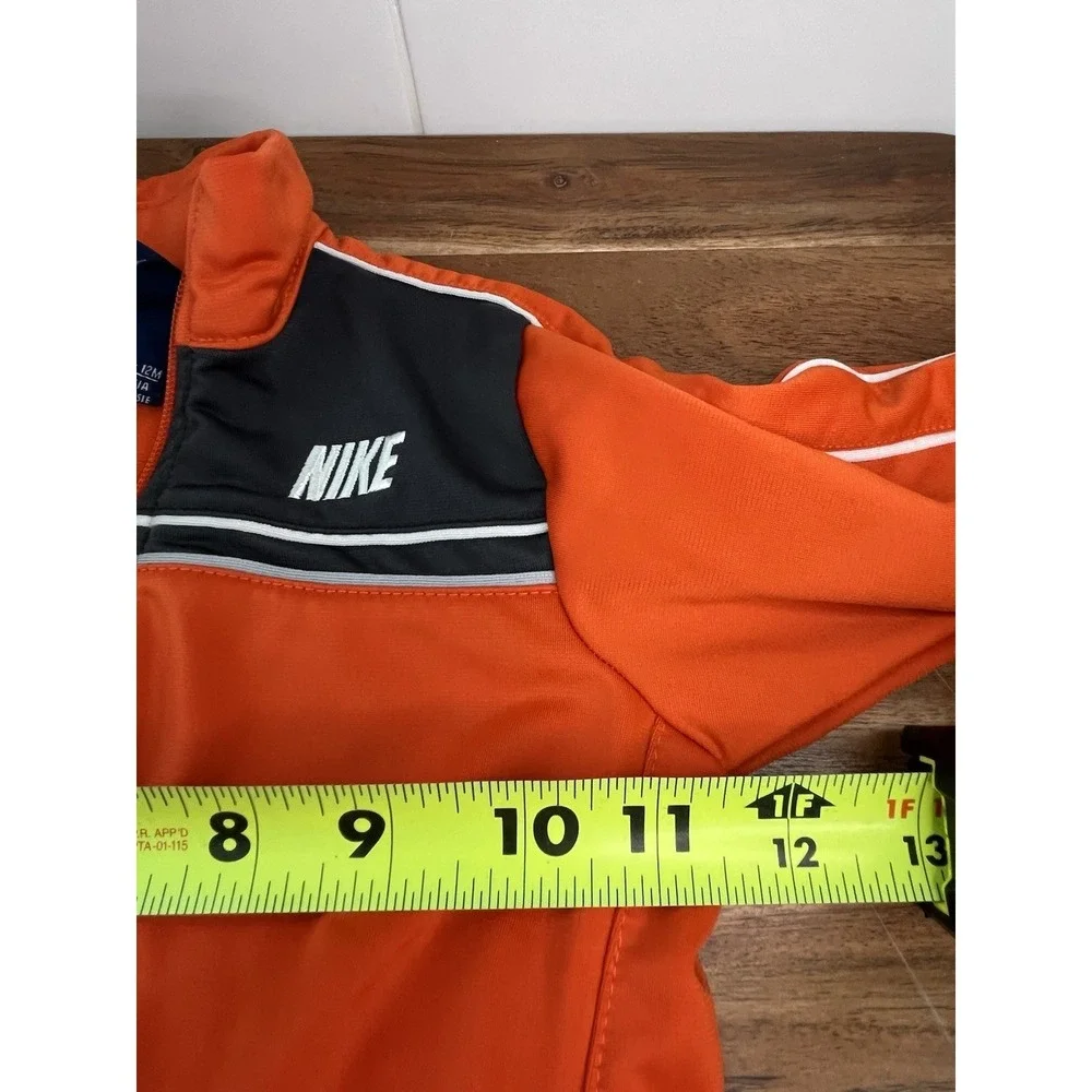 Nike Toddler Track Suit 2-Piece Set Orange Gray Size 12 Months Jacket Pants - Picture 7 of 8